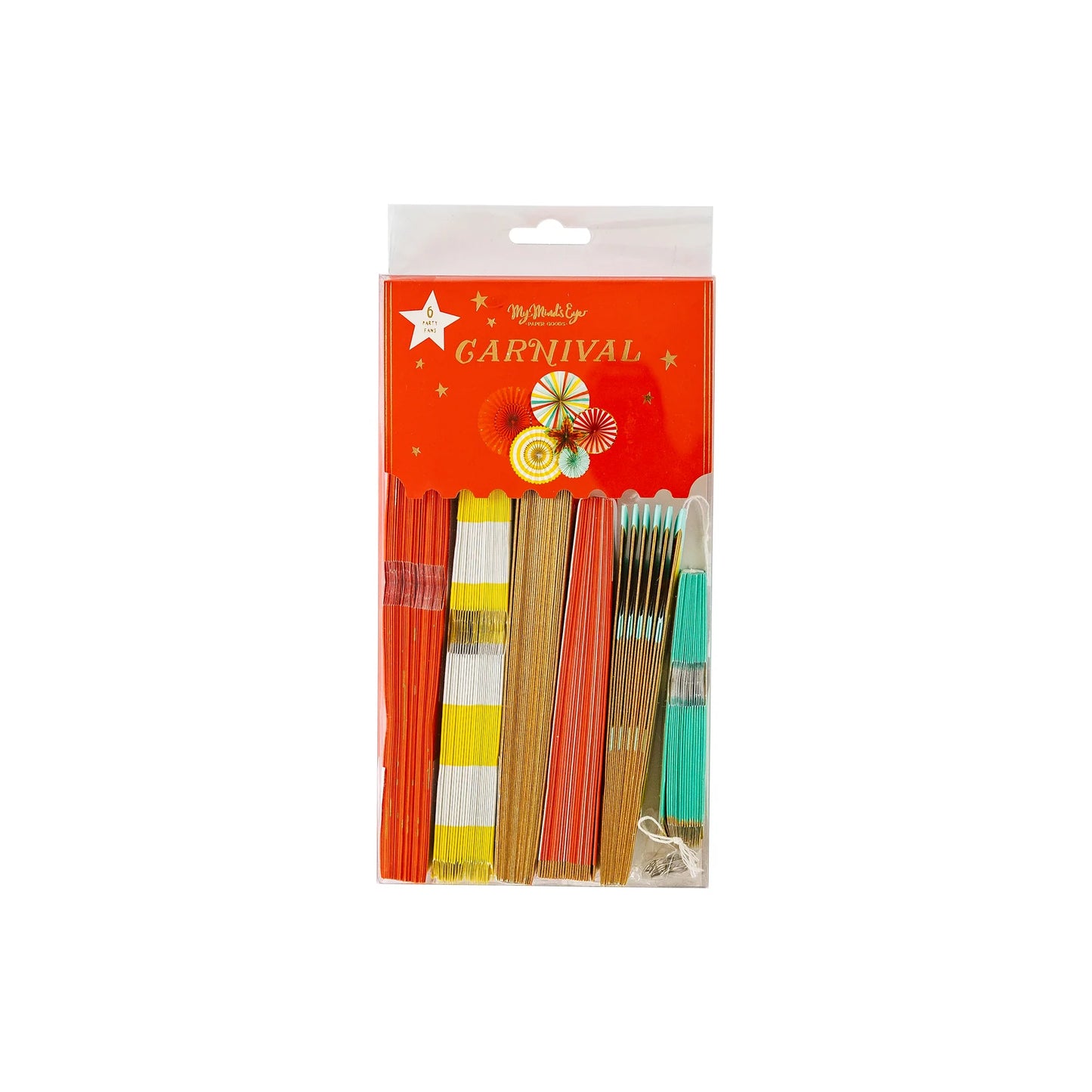 Carnival Party Fan Set (6 Count)