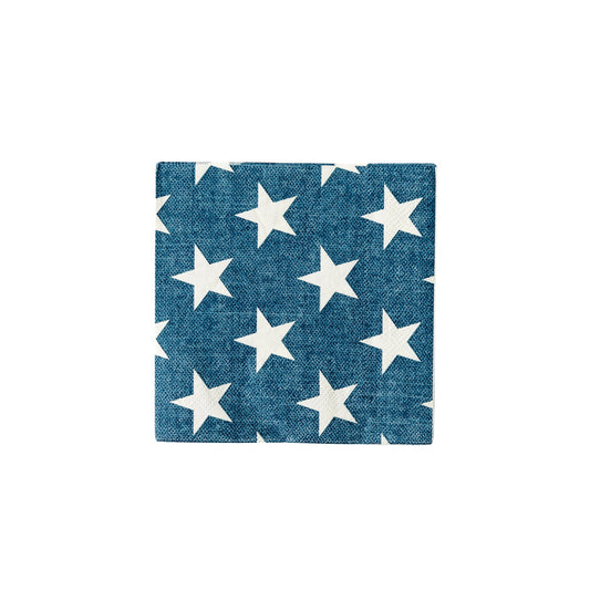 Hamptons Navy Star Cocktail Napkin (24 Count)
