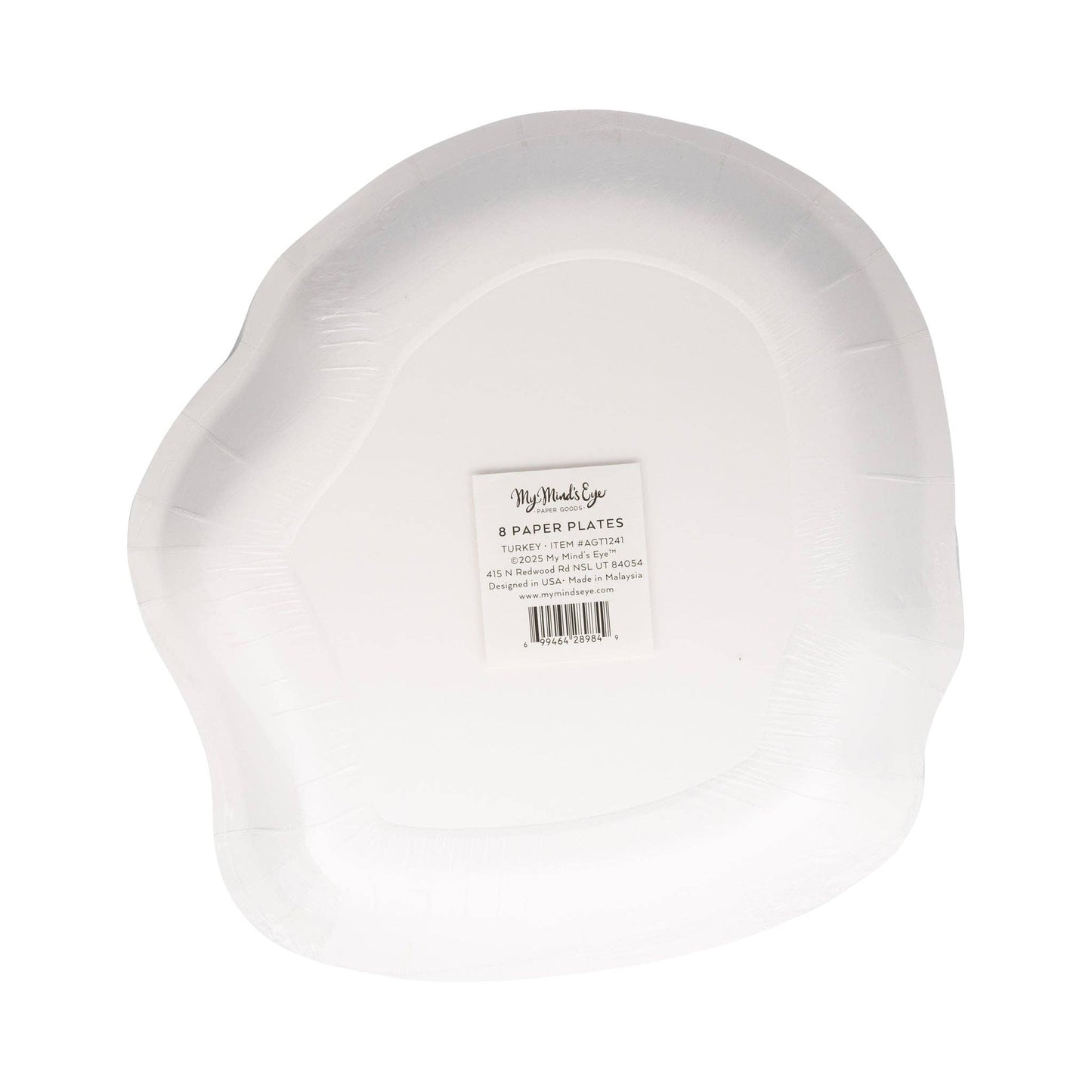 We Gather Together Turkey Shaped Paper Plate (8 Count)