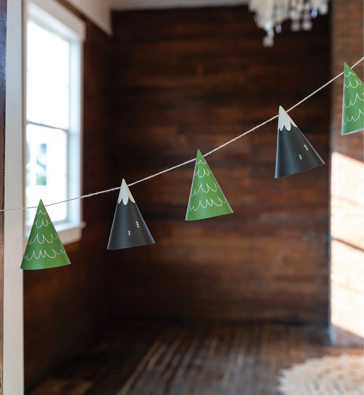 Adventure Awaits Mountain and Tree Cone Banner (1 Count)