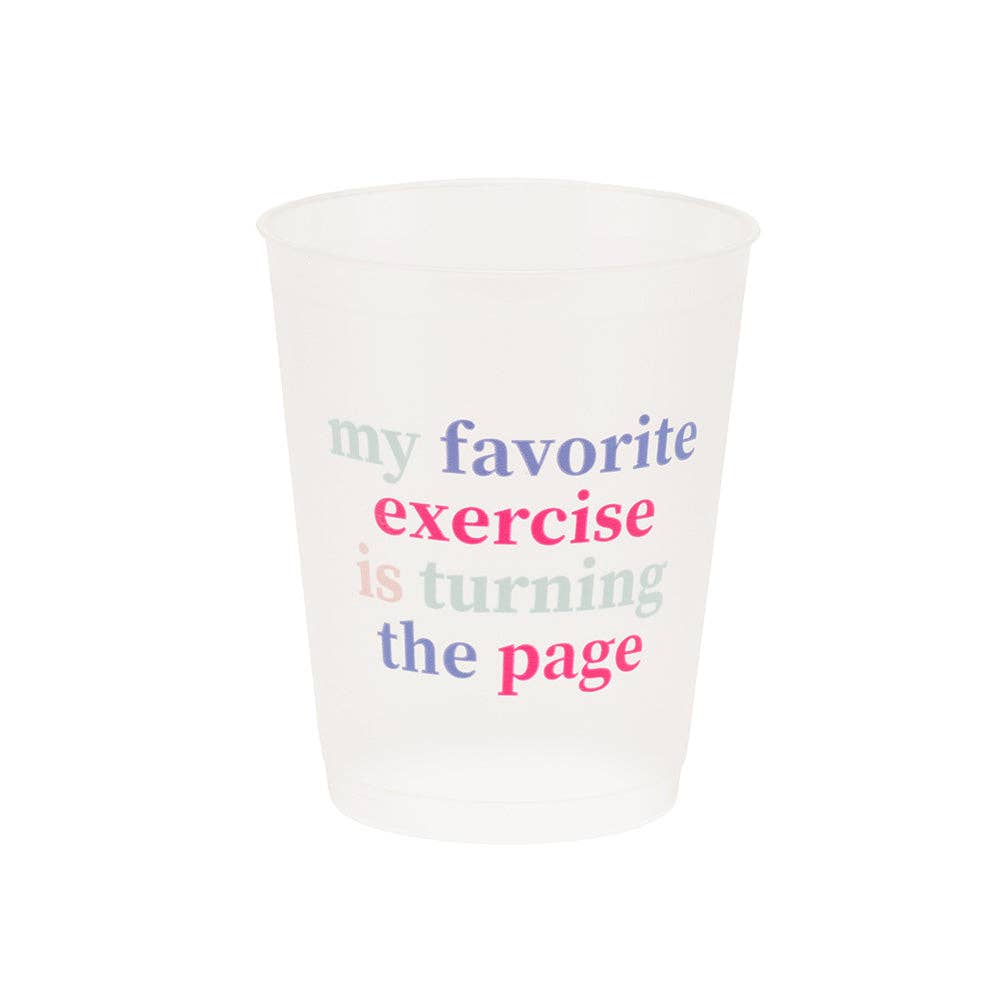 Book Club "My Favorite Exercise Is Turning The Page" Flex Cups (8 Count)