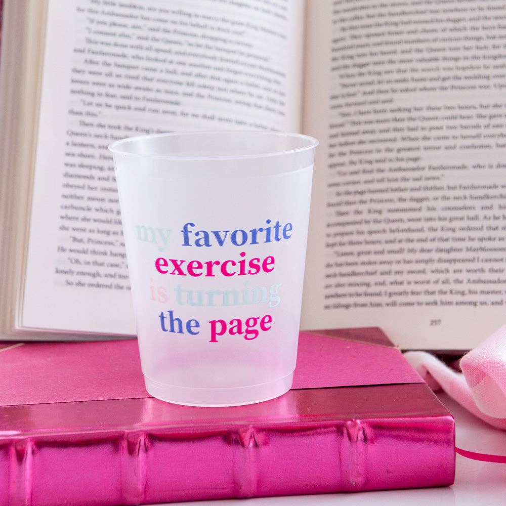 Book Club "My Favorite Exercise Is Turning The Page" Flex Cups (8 Count)
