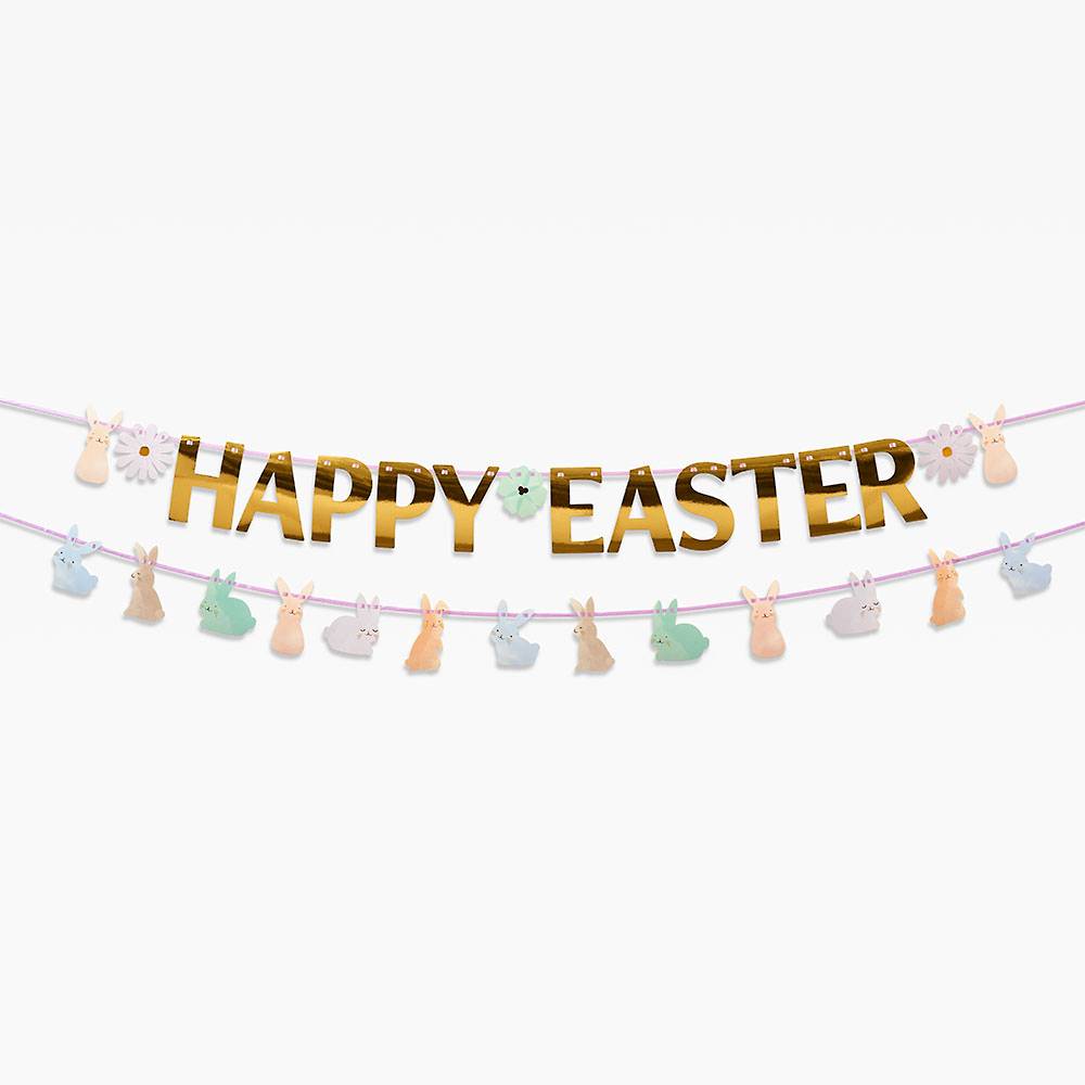 Happy Easter Bunny Banner Set