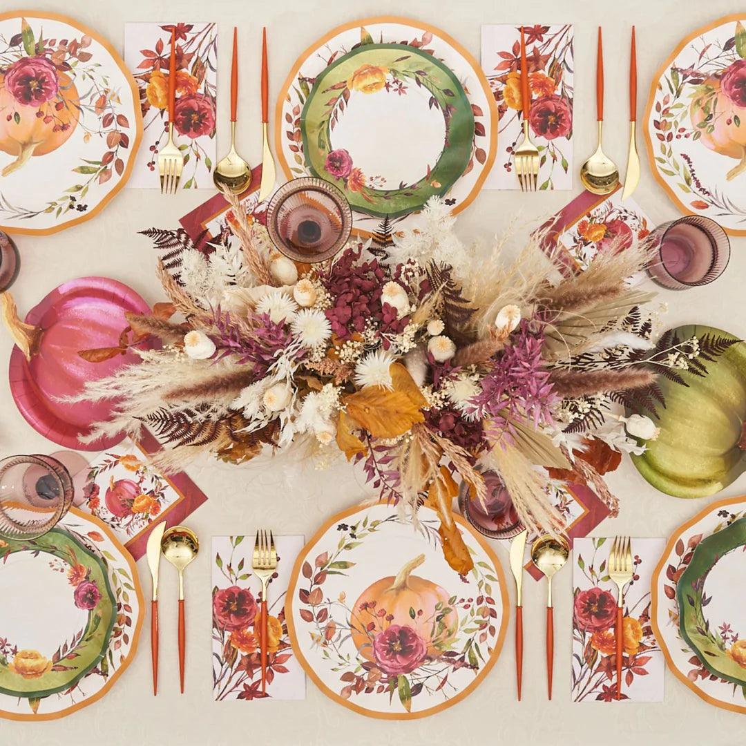 Harvest Bouquet Pumpkin Small Plate (8 pk)