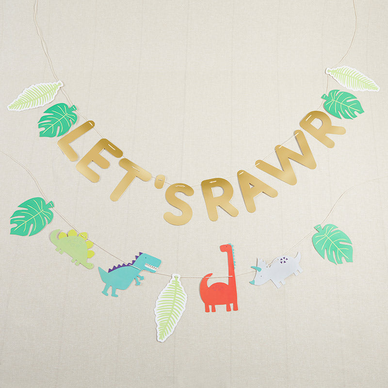 Let's RAWR Dino Party Banner
