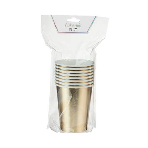 Solid Gold Foil Cups (8 pk)