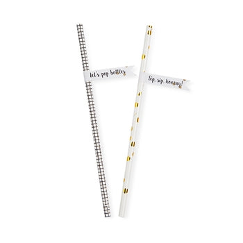 Assorted Noir Straws (12 pk)