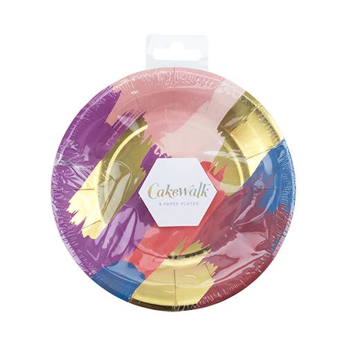 Watercolor Brushstroke Plates (8 pk)