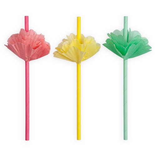 Assorted Flower Straws (12 pk)