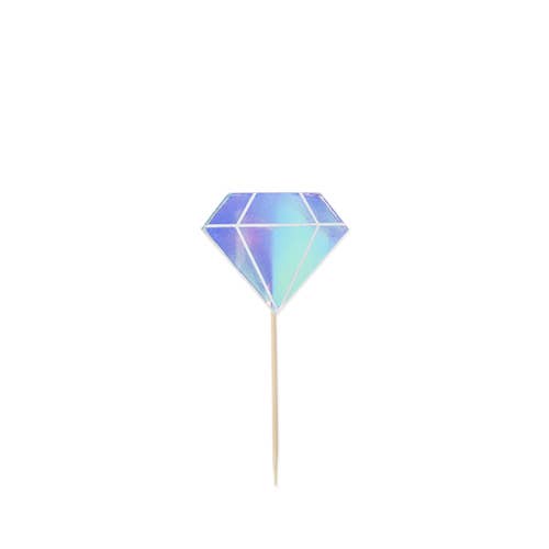 Iridescent Diamond Gemstone Toppers (12 pk)