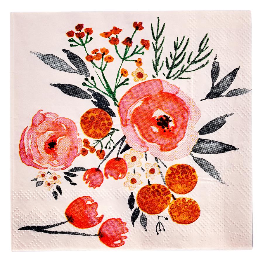 Blush Bouquet Cocktail Napkins (20 pk)