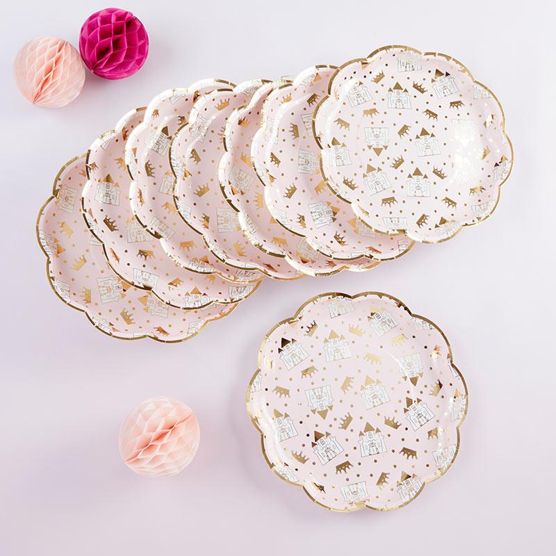 Crown and Castle Large Paper Plates (8 pk)