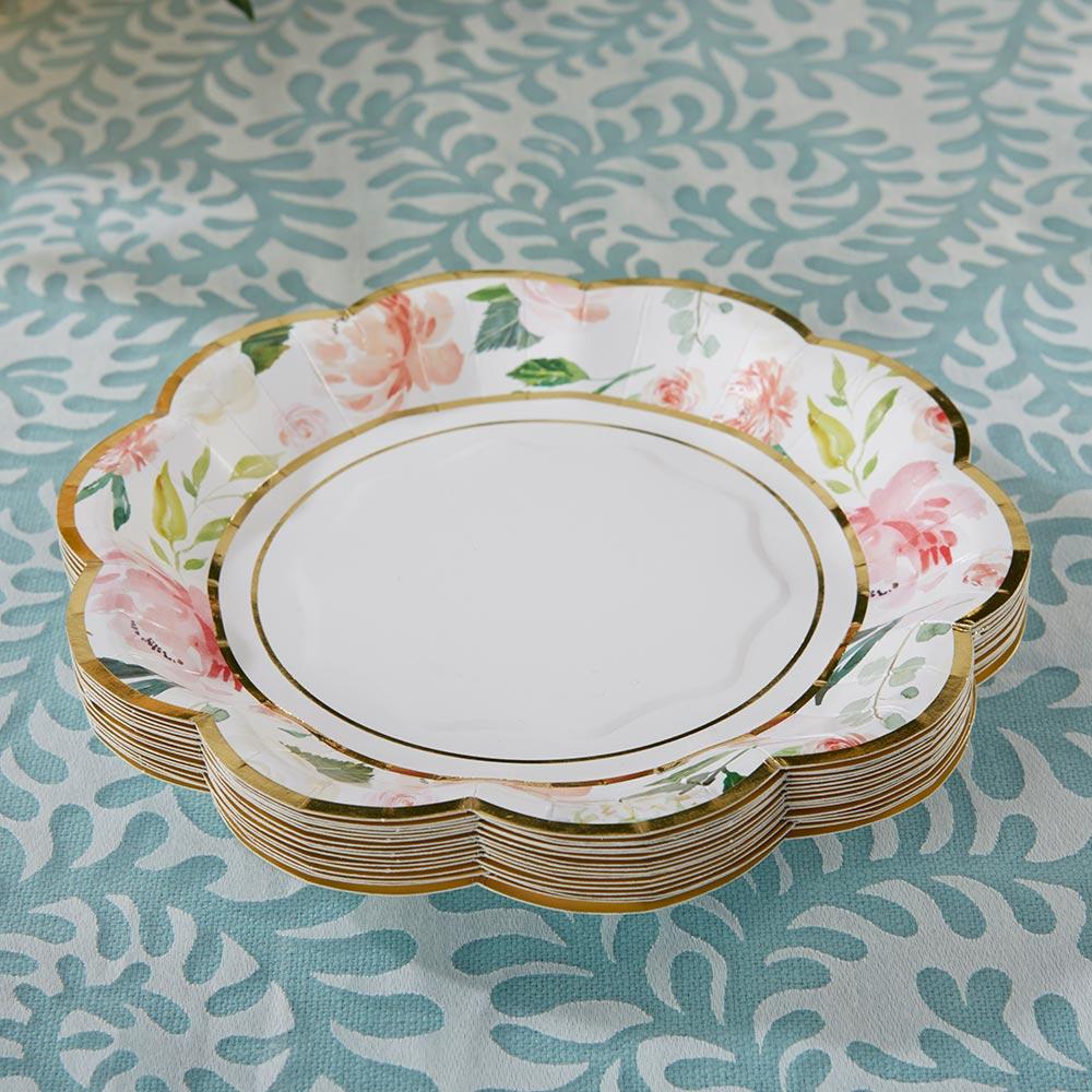 In Full Bloom Floral Small Paper Plates (16 pk)