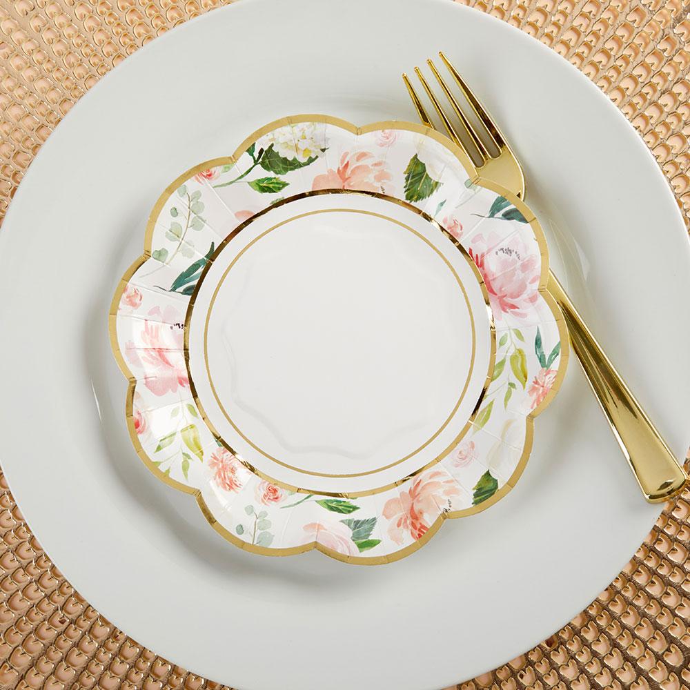 In Full Bloom Floral Small Paper Plates (16 pk)