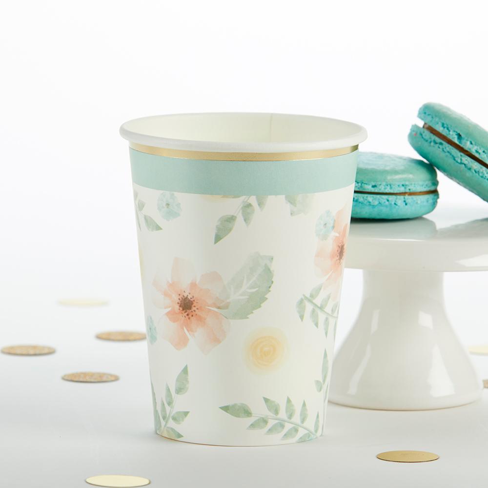 Geometric Floral Paper Cups (16 pk)