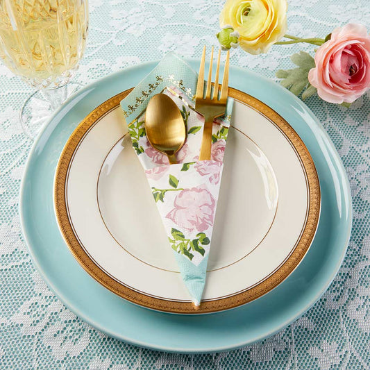 Tea Time Whimsy Napkins in Blue (30 pk)