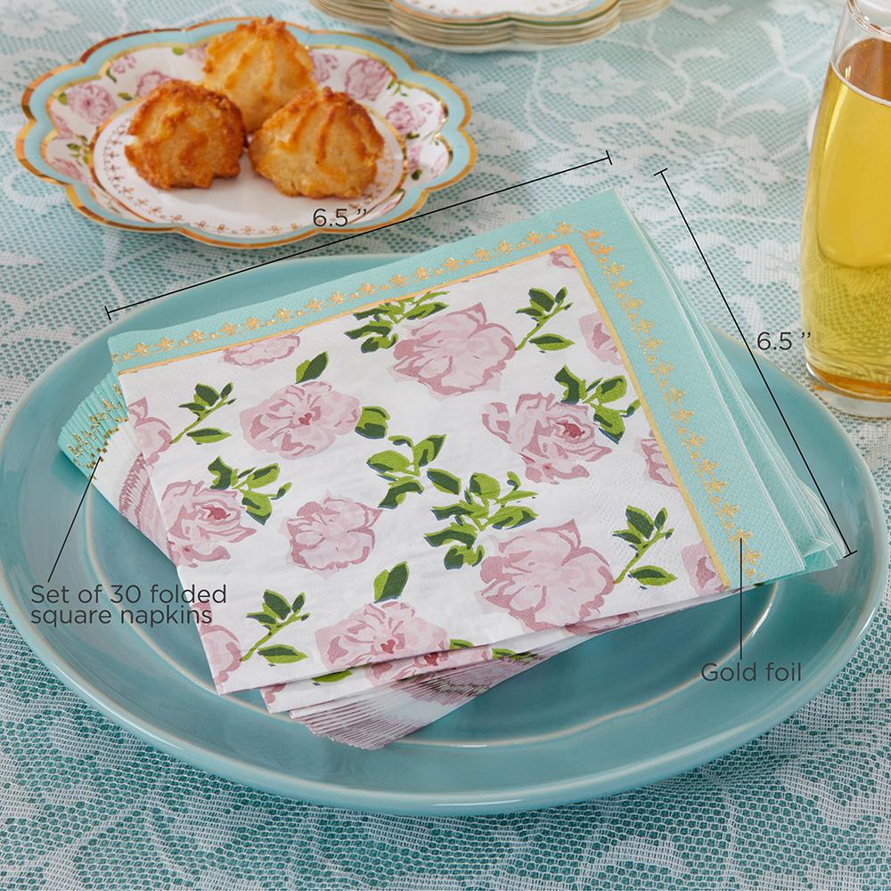 Tea Time Whimsy Napkins in Blue (30 pk)