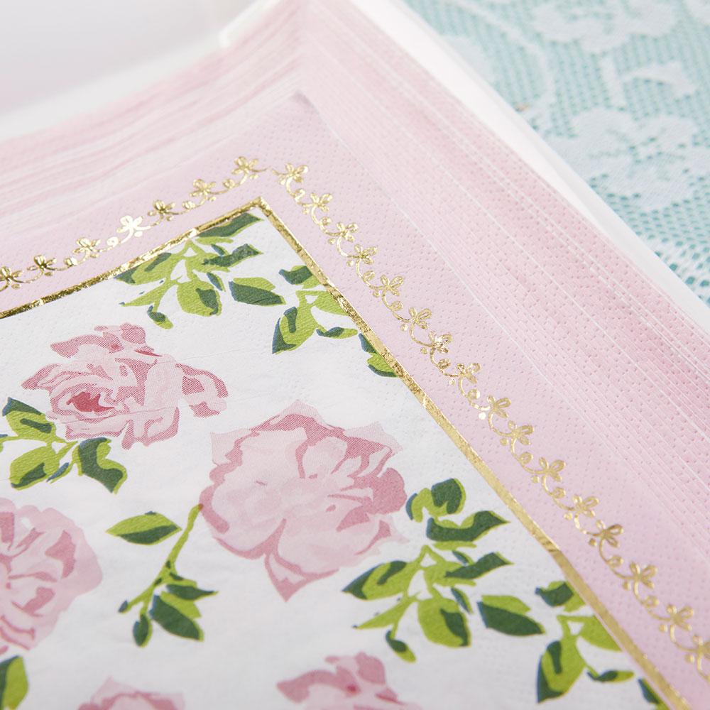 Tea Time Whimsy Napkins in Pink (30 pk)