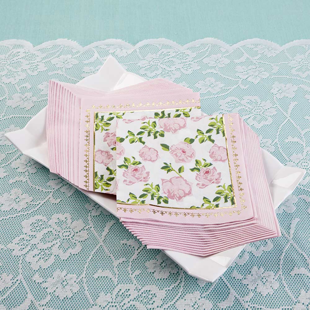 Tea Time Whimsy Napkins in Pink (30 pk)