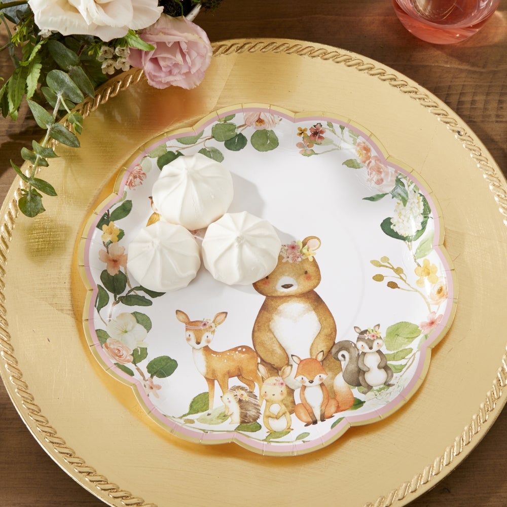 Woodland Pink Large Plates (16 Pk)