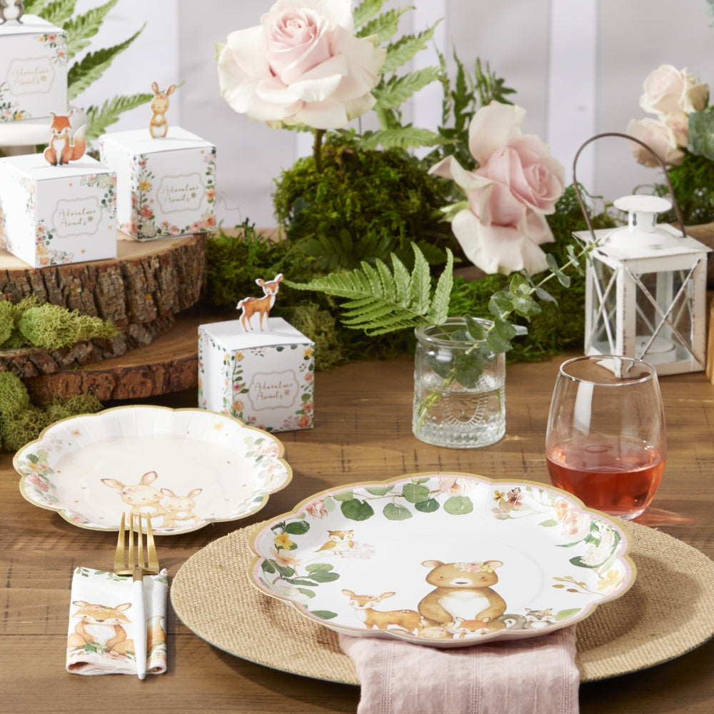 Woodland Pink Large Plates (16 Pk)