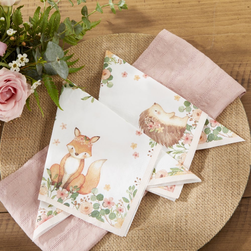Woodland Pink Napkins (30 Pk)