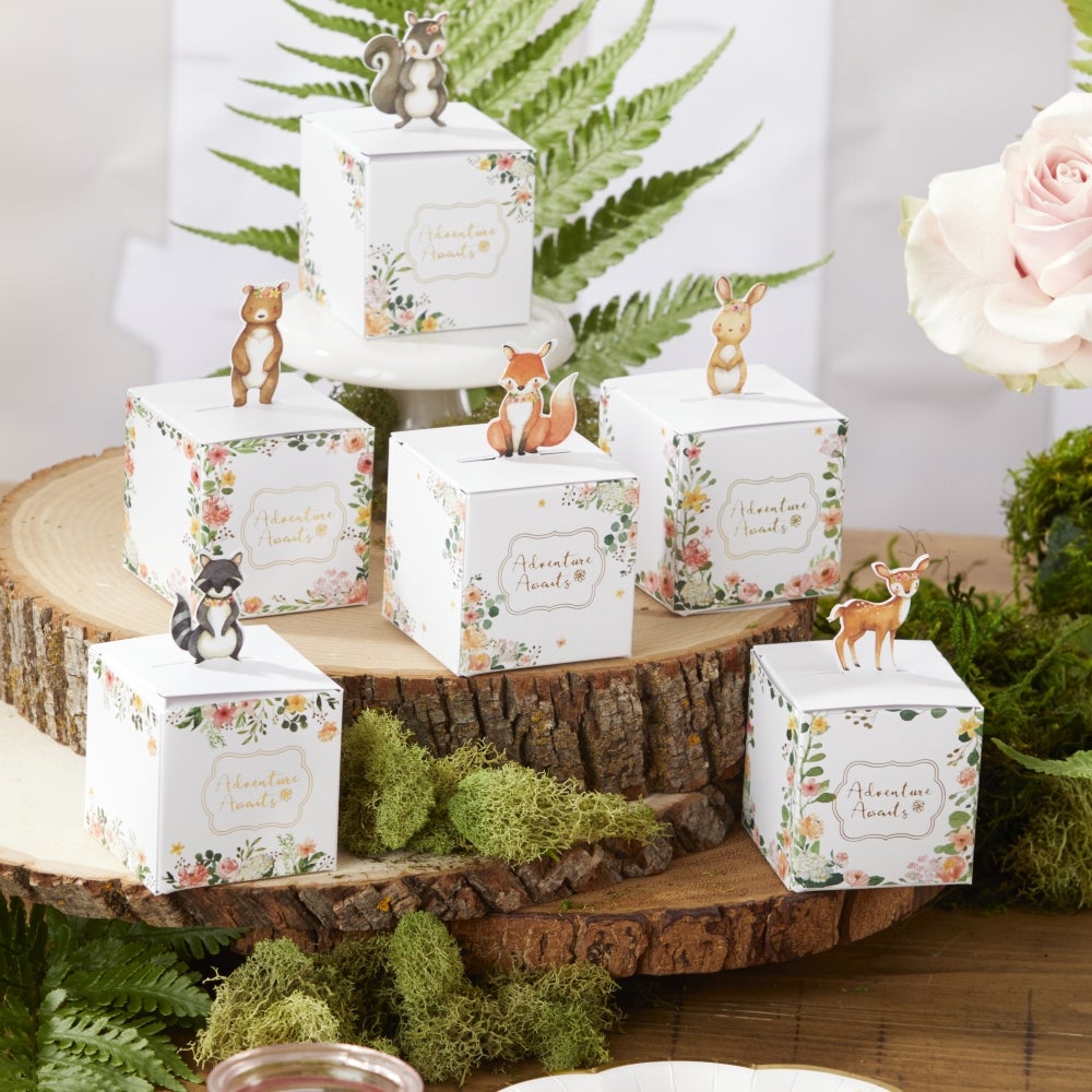 Woodland Pink Favor Box (Set of 24)