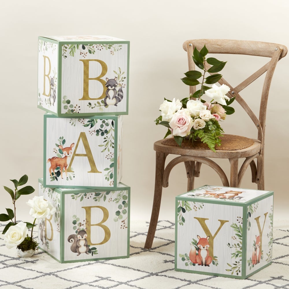 Woodland Baby Block Box (Set of 4 Boxes)