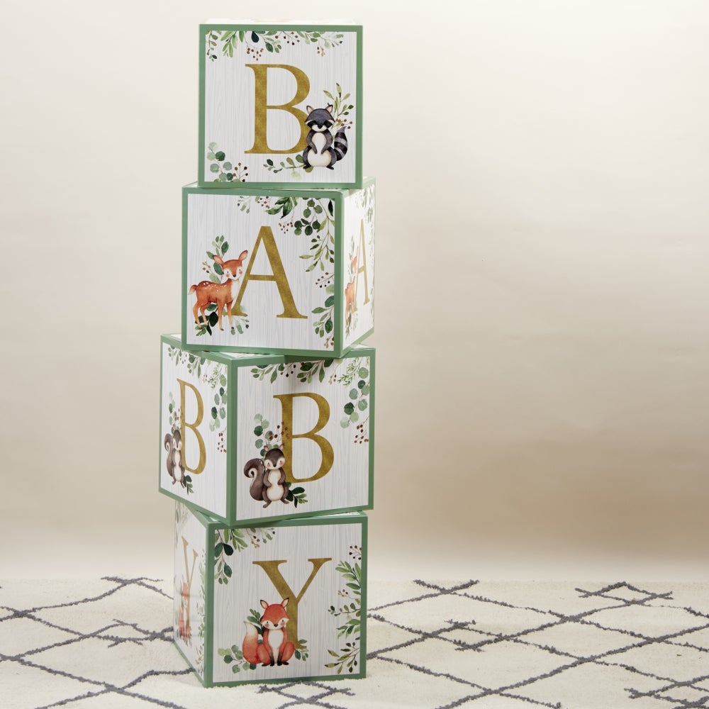 Woodland Baby Block Box (Set of 4 Boxes)