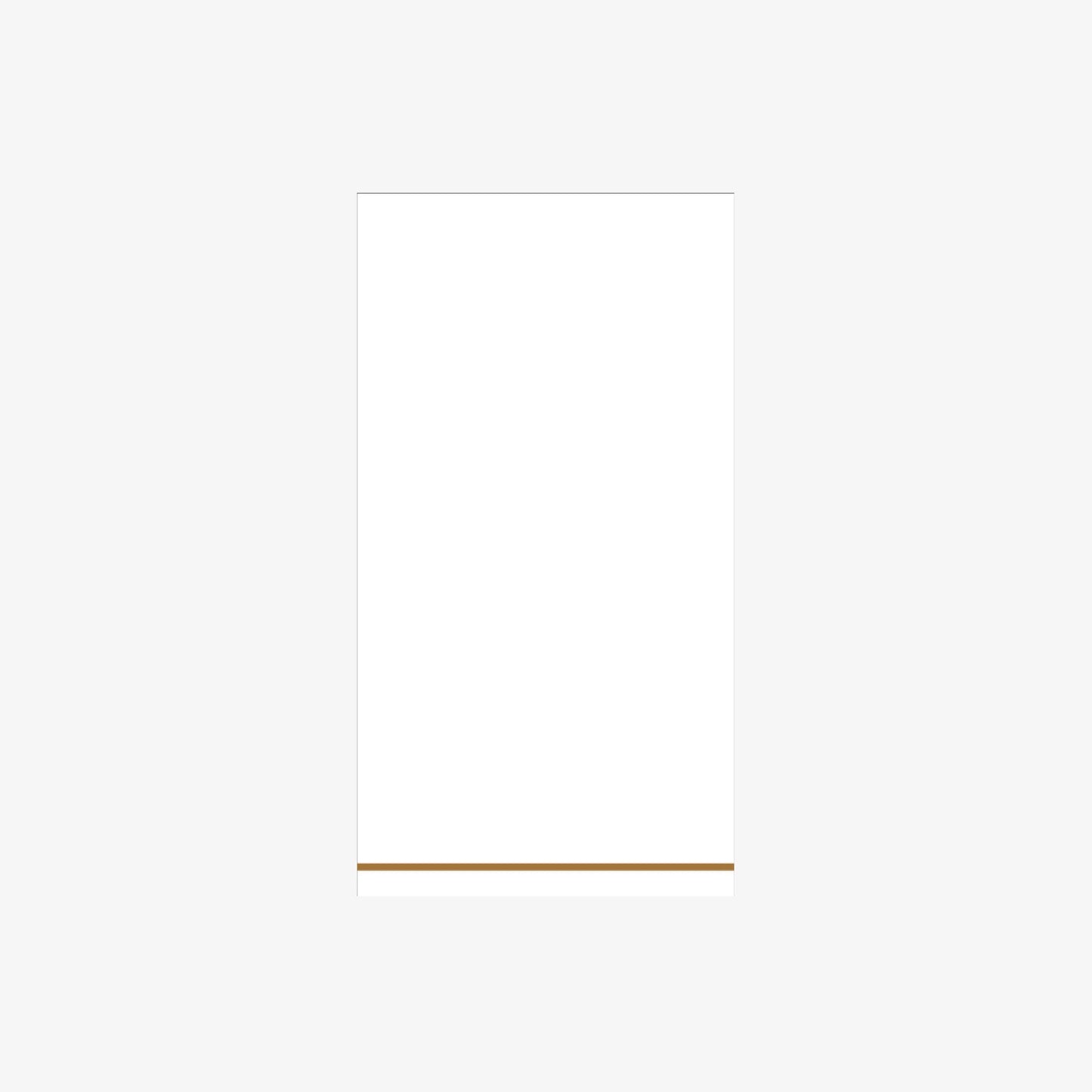 White Guest Paper Napkins with Gold Stripe (16 pk)