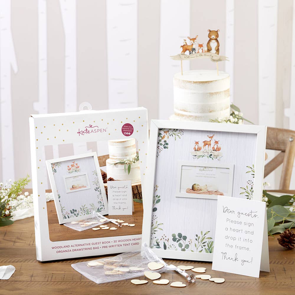 Woodland Animals Guest Book Frame