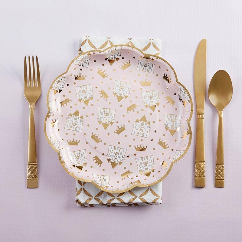 Crown and Castle Large Paper Plates (8 pk)