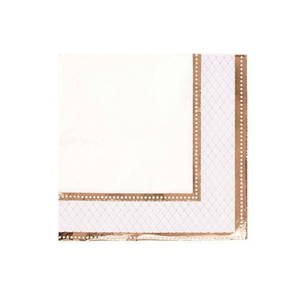 Rose Gold Party Porcelain Napkins (16 pk)