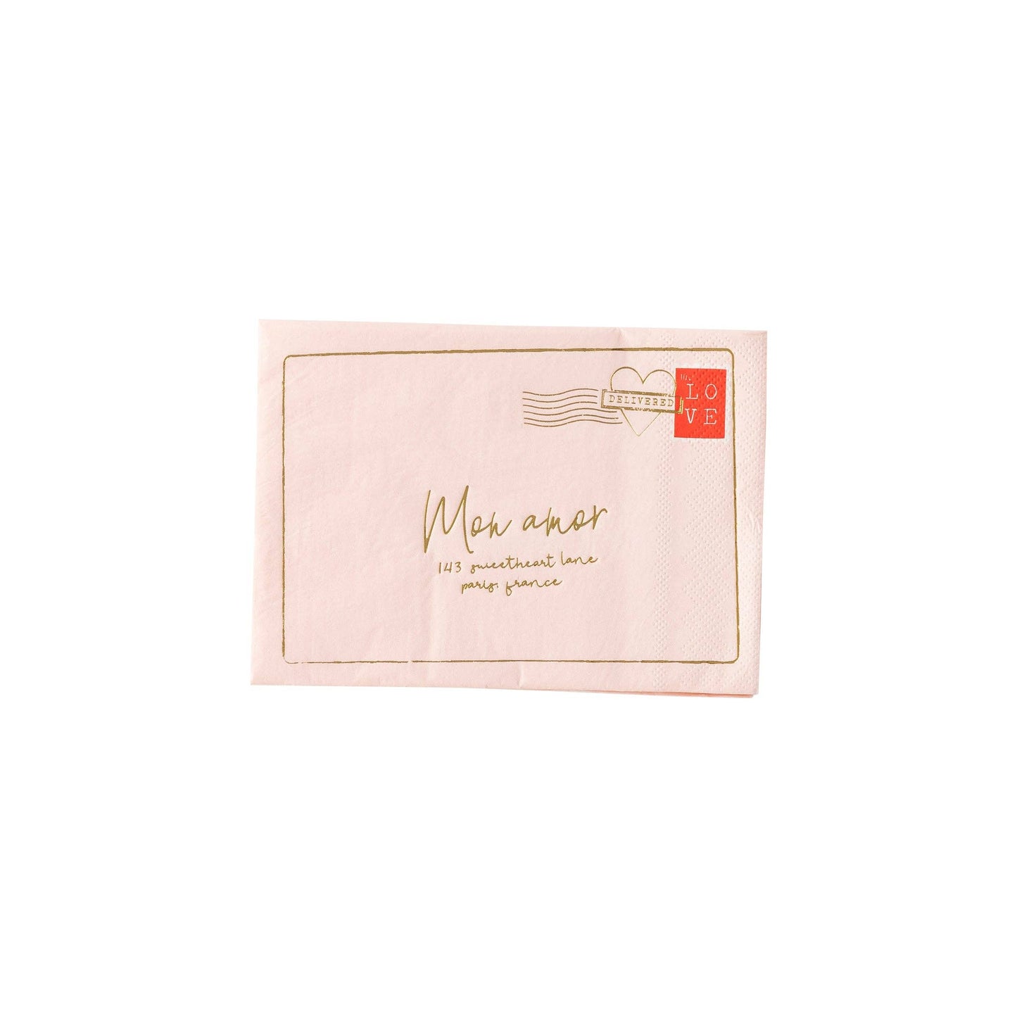 Valentine Love Note Shaped Napkins (18 Count)