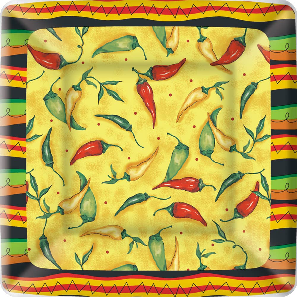 Peppers Square Paper Dinner Plate (8 pk)
