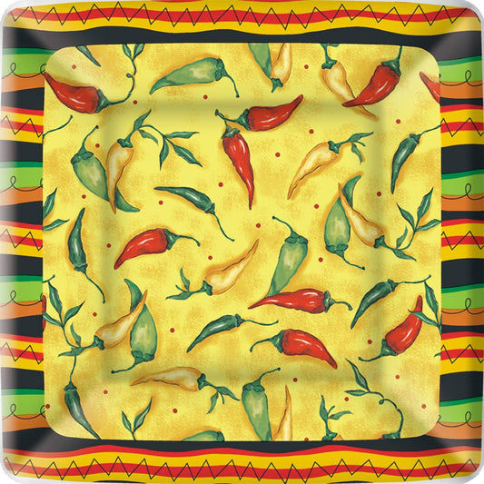 Peppers Square Paper Dinner Plate (8 pk)