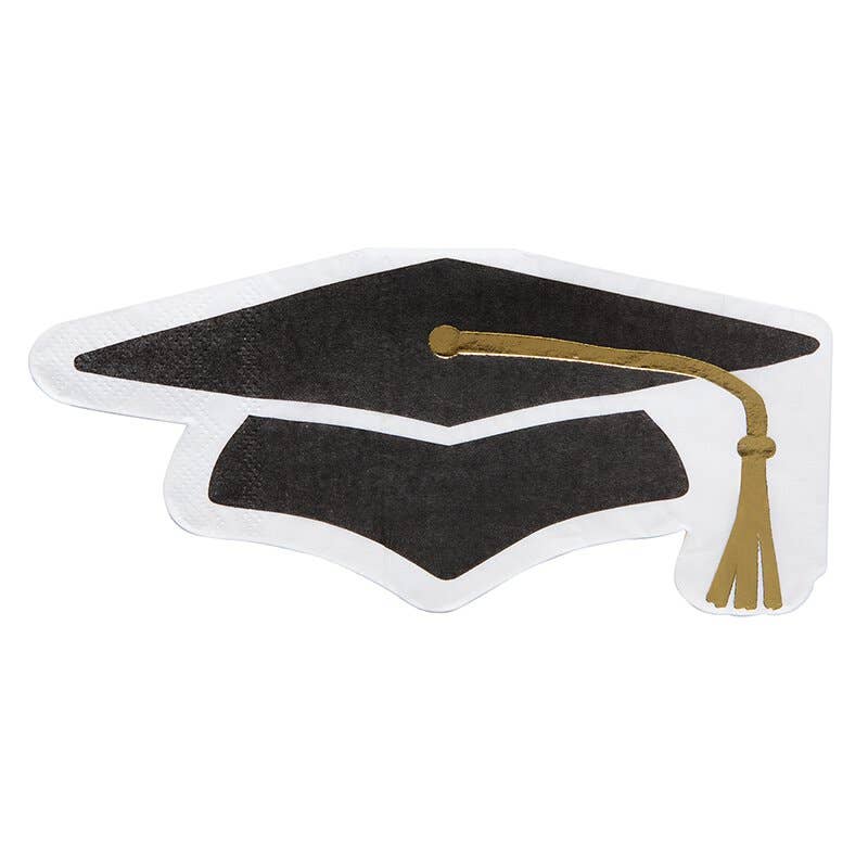 Graduation Motarboard Cap Die Cut Napkin (20 Count)