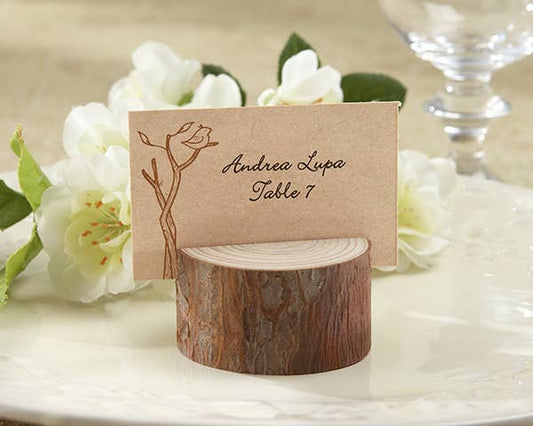 Rustic Real-Wood Place Card/Photo Holders (4 pk)