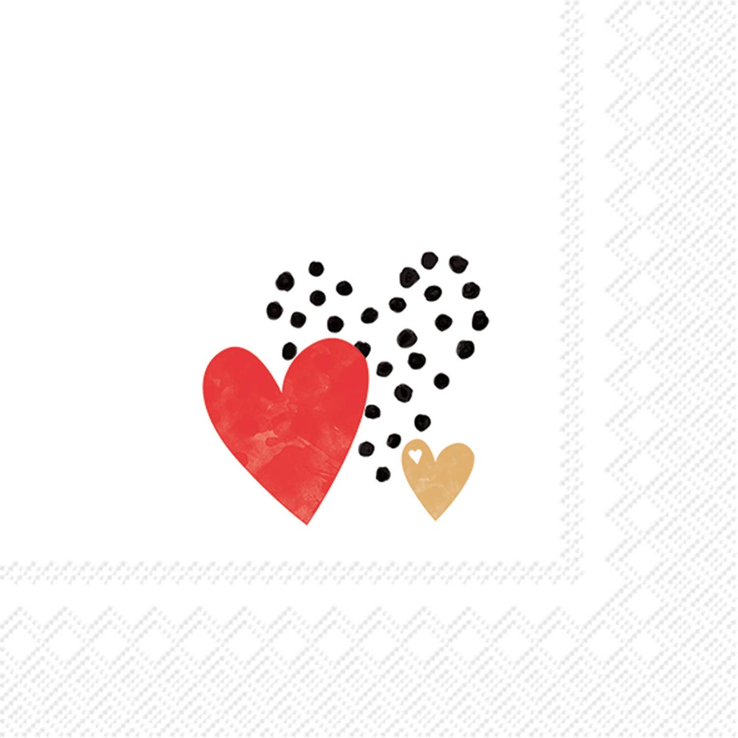 Modern Hearts Beverage Napkins (20 Count)