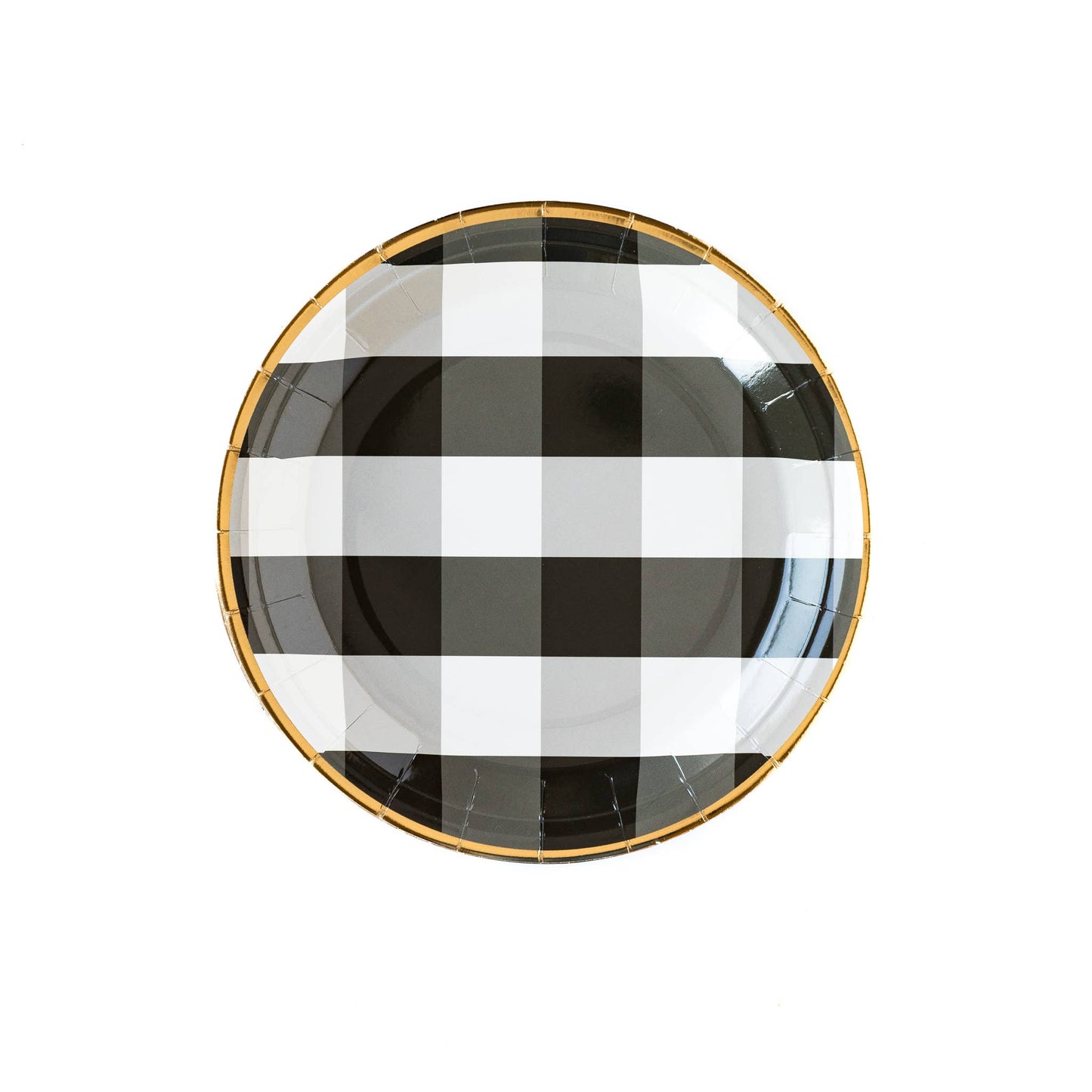 Basic Gingham Farm Round Paper Plates (12 pk)