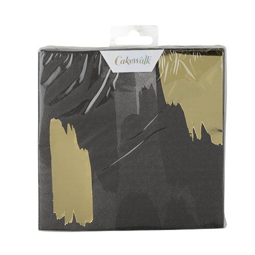 Brushstroke Noir Dinner Napkins (20 pk)