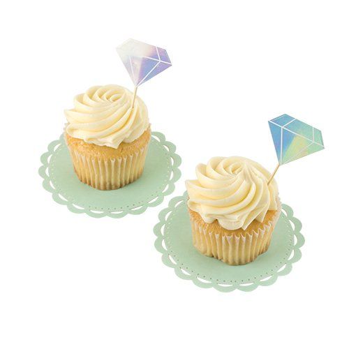 Iridescent Diamond Gemstone Toppers (12 pk)