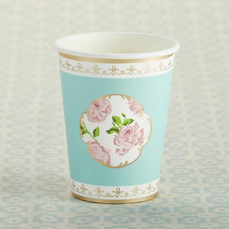 Tea Time Whimsy Paper Cups in Blue (8 pk)