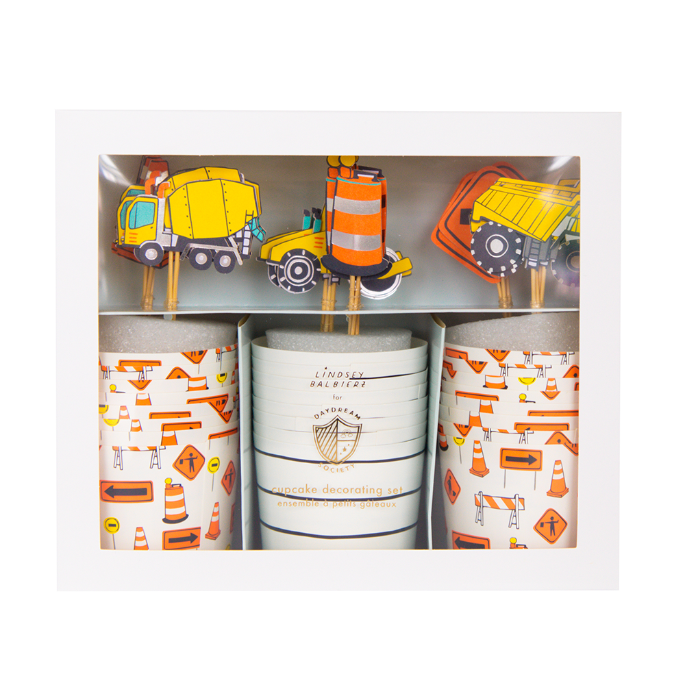 Under Construction Cupcake Decorating Set (Set of 24)