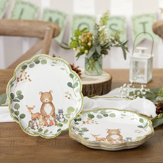 Woodland Creatures Large Paper Plates (16 pk)