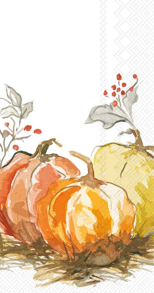 Painted Pumpkin Paper Guest Towels (16 Count)