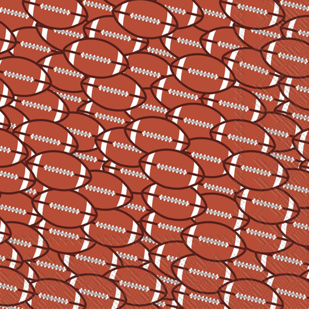 Football Scattered Beverage Napkins (20 Count)