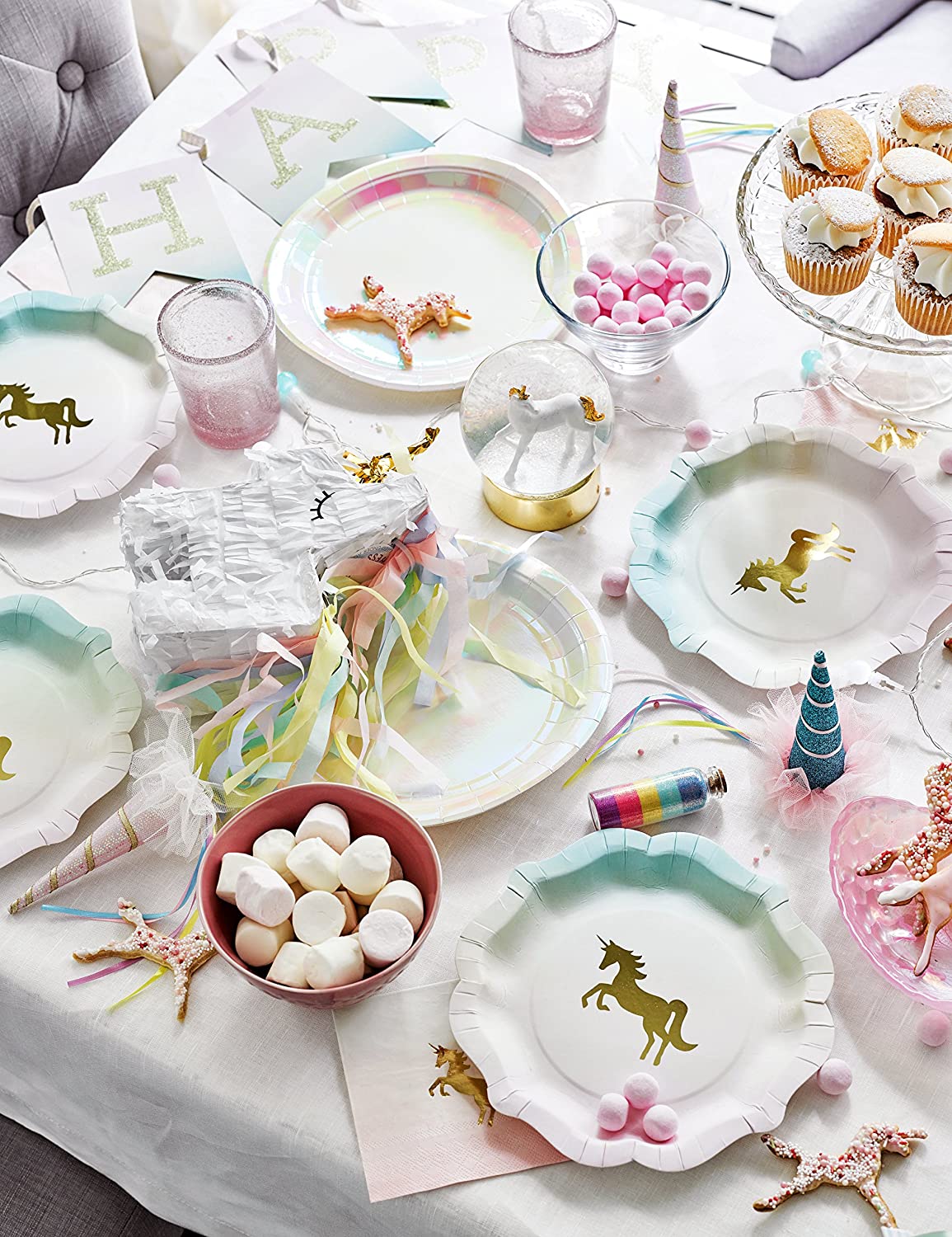 Unicorn Pastel Paper Plates (12 Pk)