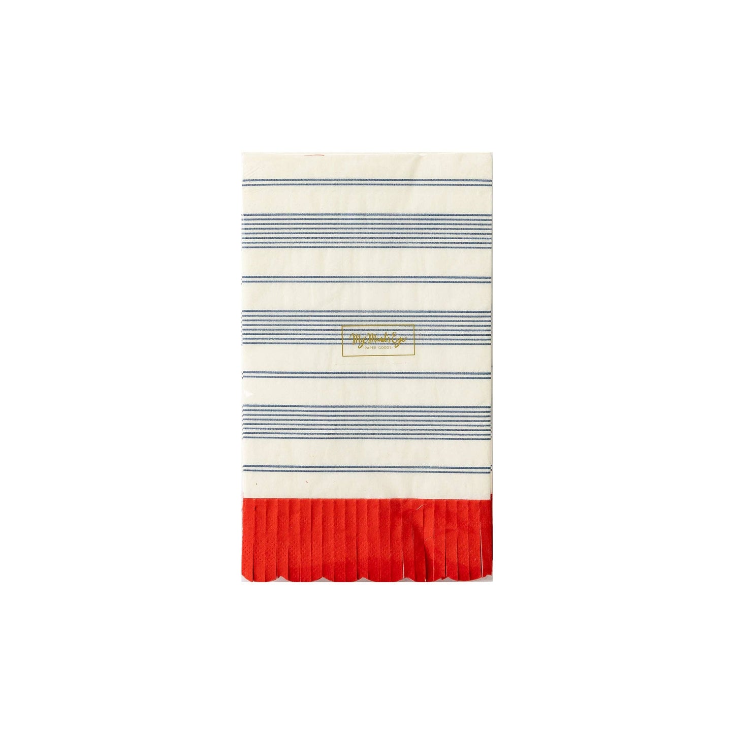 Hamptons Striped Scallop Dinner Napkins (24 Count)