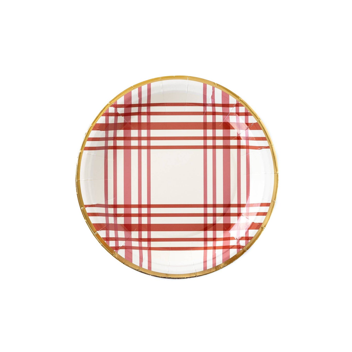Harvest Plaid Large Round Plates